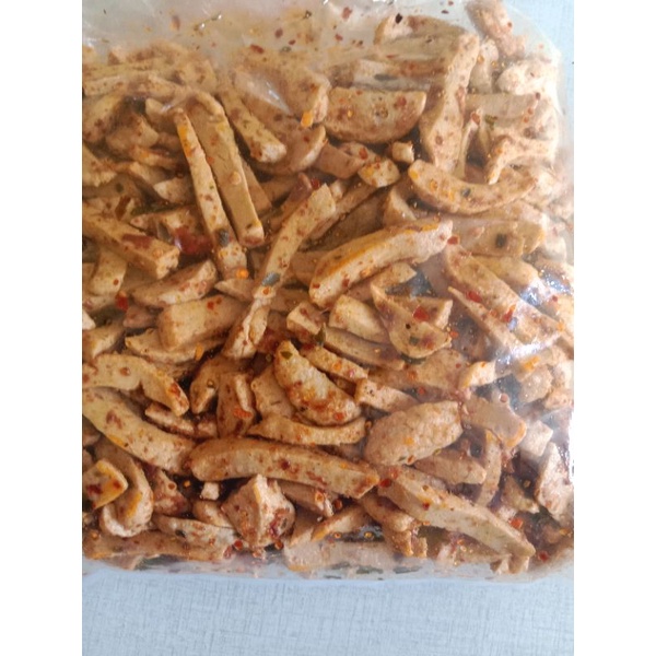 Basreng daun jeruk pedas 250 gram Basreng stik bumbu basah daun jeruk