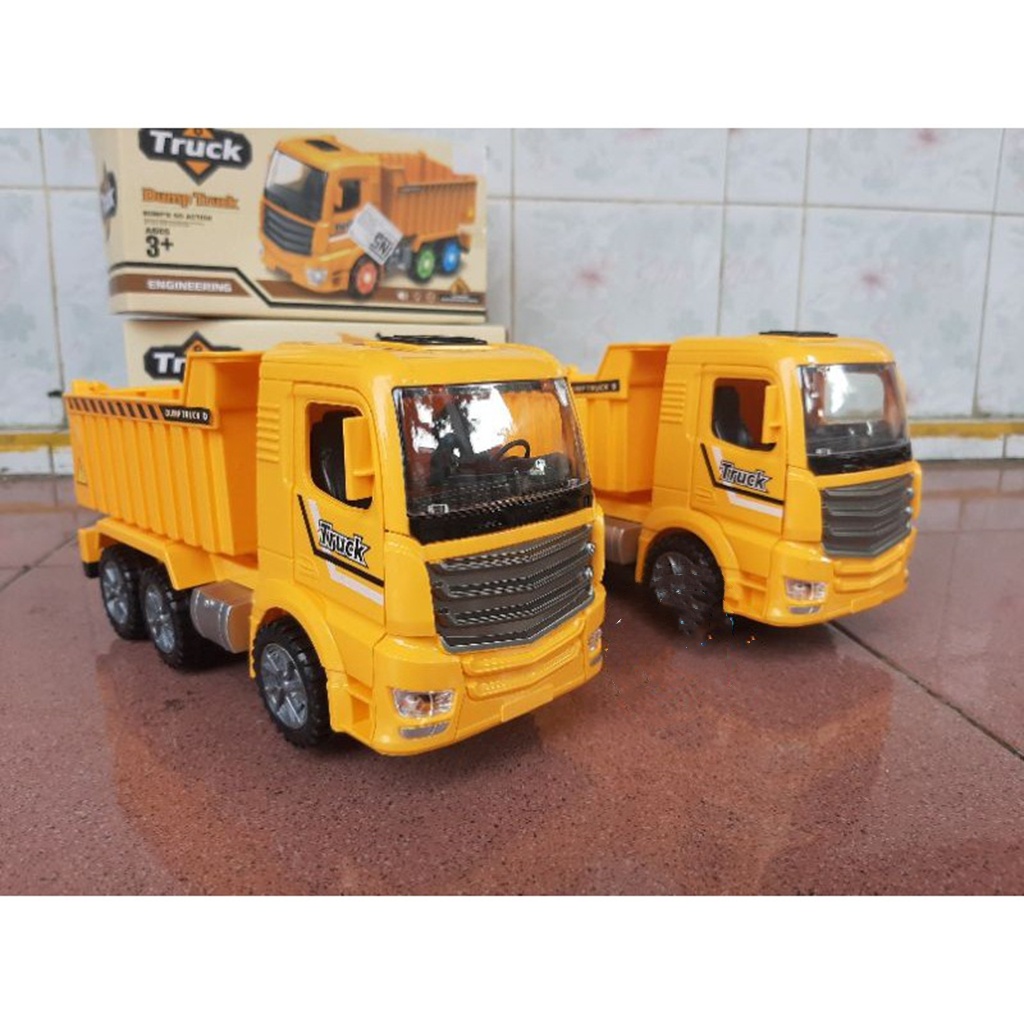 [NEW] MAINAN MOBIL MOBILAN DUMP TRUCK BUMP AND GO MUSIK DAN LAMPU