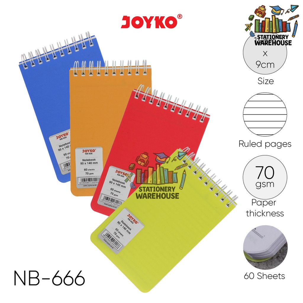 

Ruled Notebook Diary Agenda Buku Catatan Bergaris Joyko NB-666 60 halaman