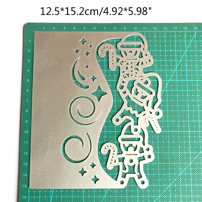Cutting Dies Emboss Desain Gingerbread Man Tema Natal Untuk Membuat Kartu Natal / Scrapbook / Album DIY