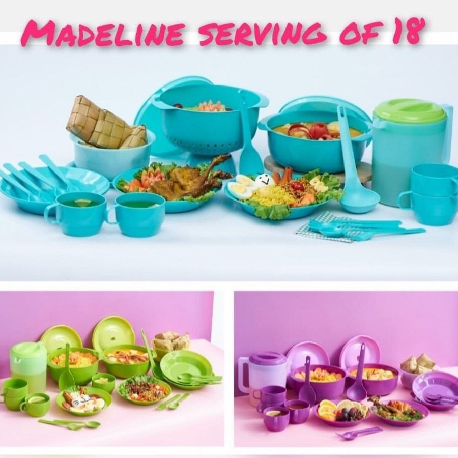Prasmanan Set 18 Pcs Wadah Lauk Tempat Lauk Prasmanan Madeline Set