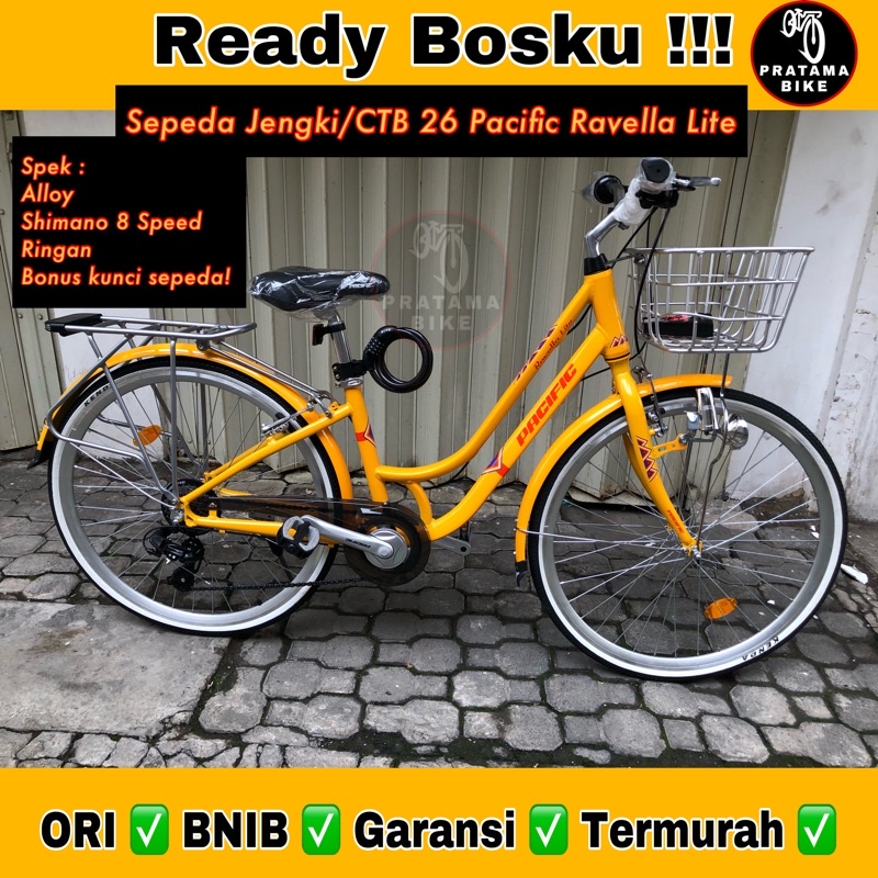 Sepeda Keranjang CITYBIKE 26 INCH PACIFIC RAVELLA LITE ALLOY 8 Speed