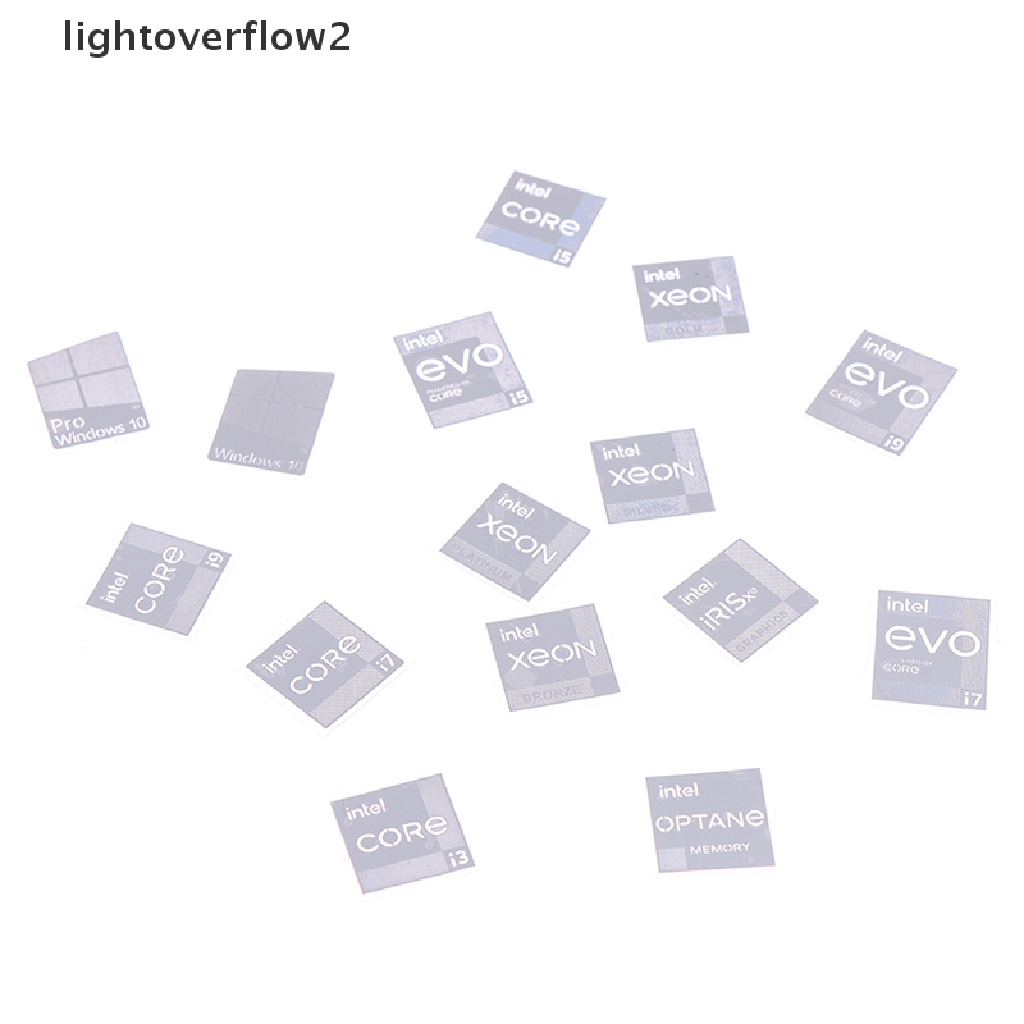 (lightoverflow2) Stiker Komputer Generasi 11 Ccore i9 EVO i7 i5 Win10