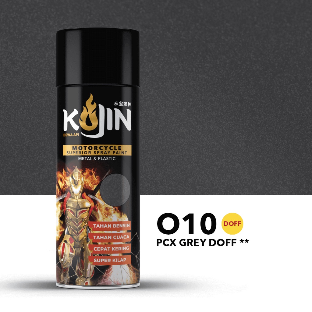 Cat Semprot Motor KOJIN Pilox Aerosol O10 PCX Grey Doff ** 400cc - Abu-abu Doff
