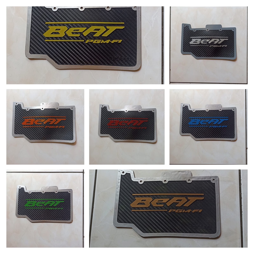 MUDLAP MOTIF CARBON MOTOR BEAT FI KARET PELINDUNG LUMPUR