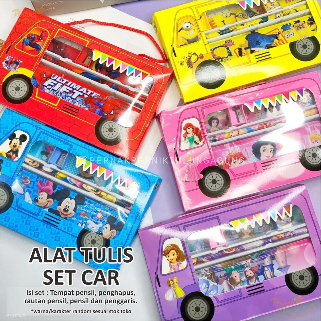 

Alat Tulis Set Car - Stationery Set Anak Karakter Murah Meriah