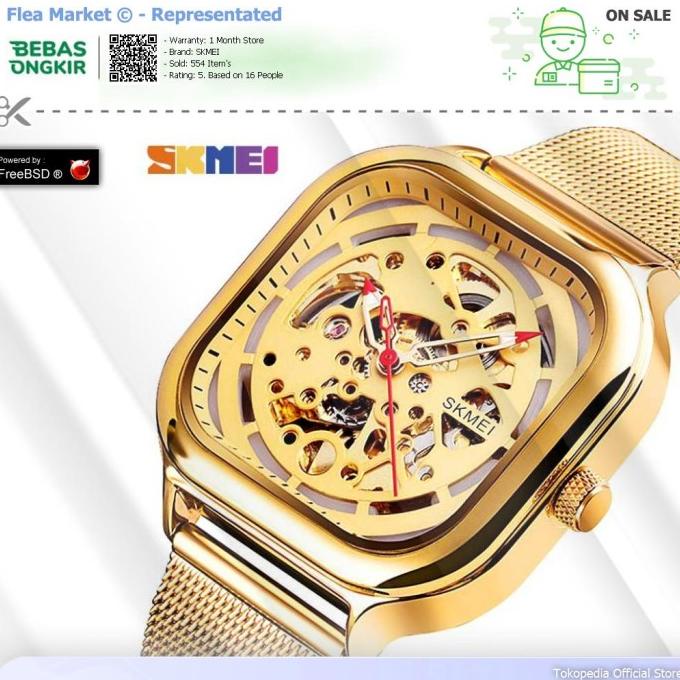 Skmei Jam Tangan Mechanical Pria Automatic Movement - 9184 Nekalistore