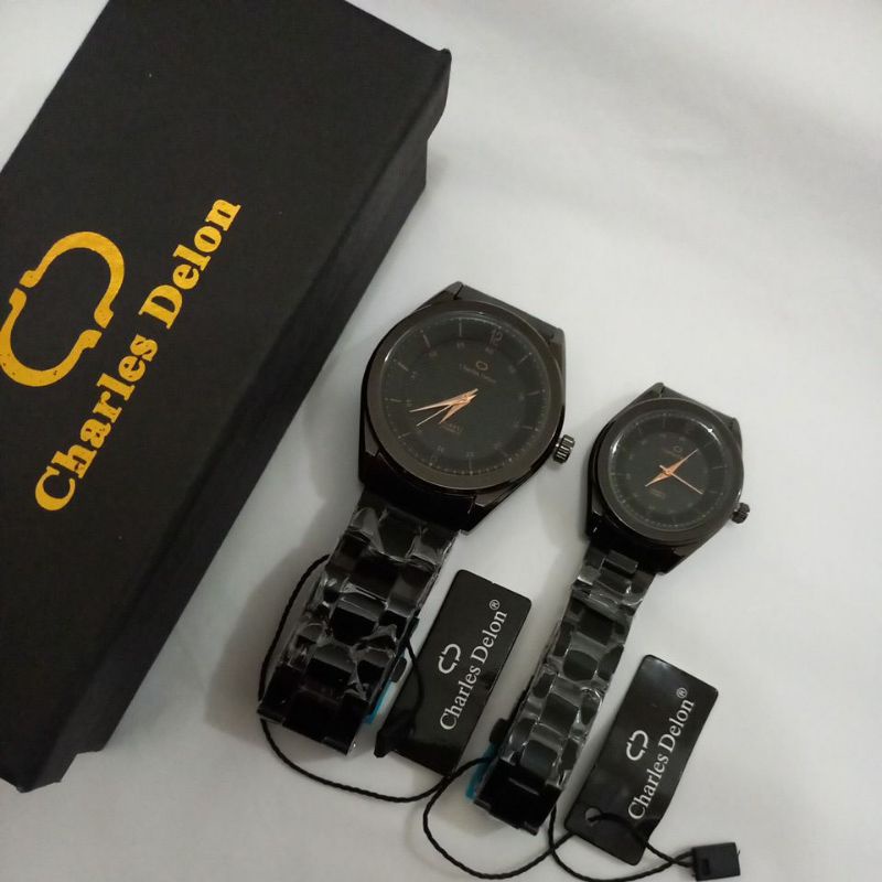 Jam Tangan Couple Rantai Original Charles Delon