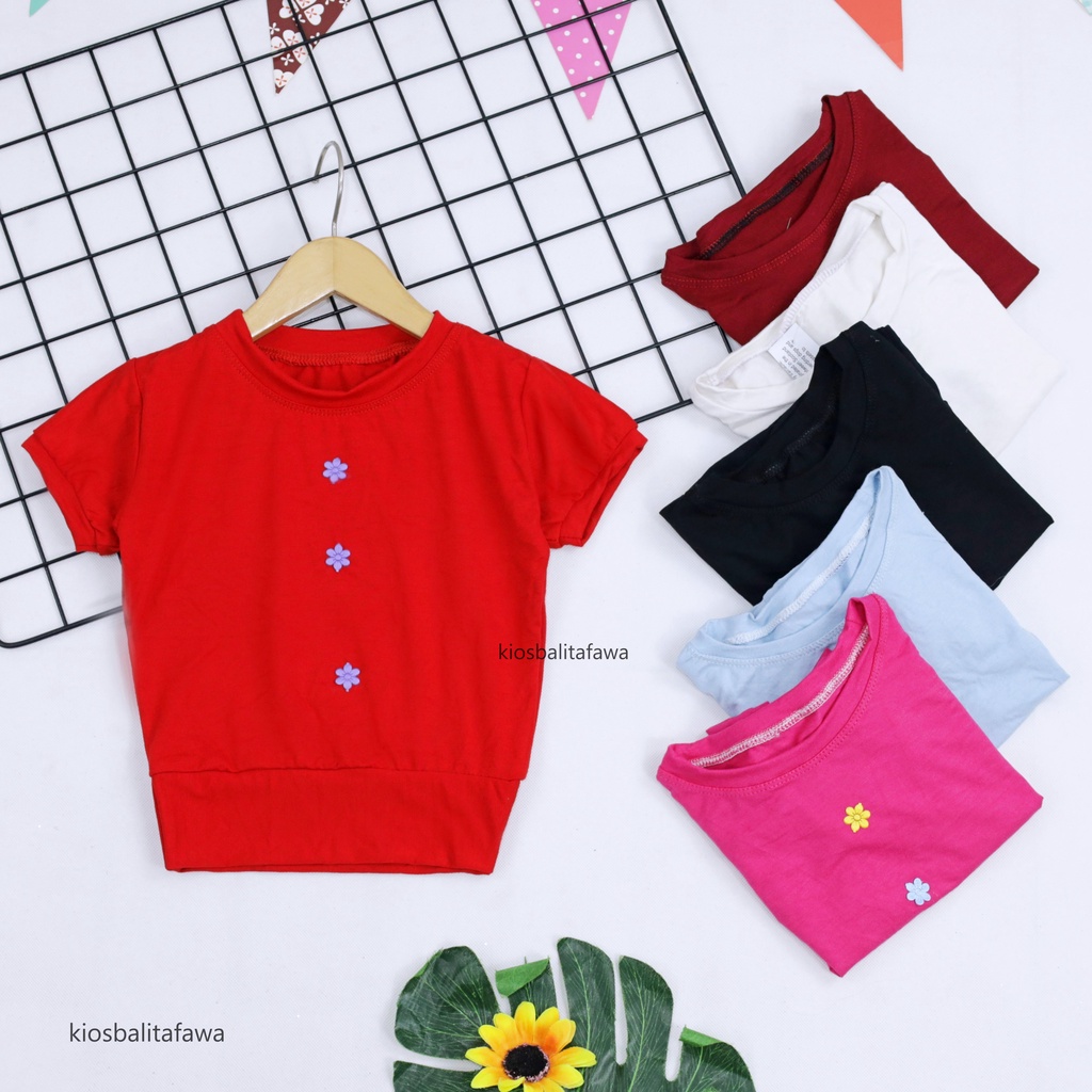 Blouse Chita uk 3-4 Tahun / Kaos Anak Perempuan Lengan Pendek Shirt Polos Balita Kids Baju Blus