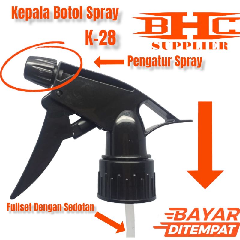 KEPALA BOTOL SPRAY K28 / TUTUP SEMPROTAN BOTOL 100 250 500 1000 ML / SEMPROTAN AIR PANGKAS RAMBUT SALON BARBER