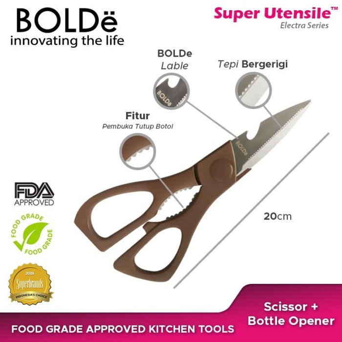 

Murah Bolde Gunting Dapur Bergerigi Pemotong Super Utensile Scissor Cutter Hemat