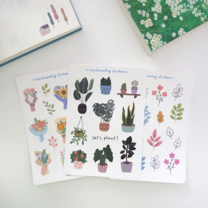 

Plant Series Sticker / Stiker Bunga / Stiker Vinyl / Deco Sticker