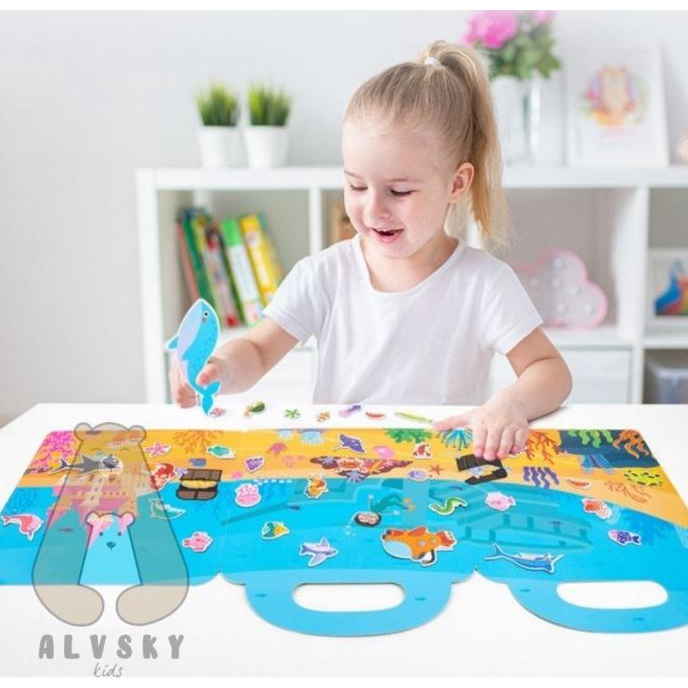 Buku Puzzle Magnet Jigsaw / Magnetic Puzzle Book / Book Sticker Puzzle