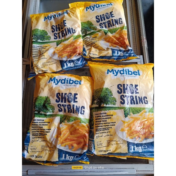 kentang beku mydible 1 kg shoestring fries kentang goreng 1 kg