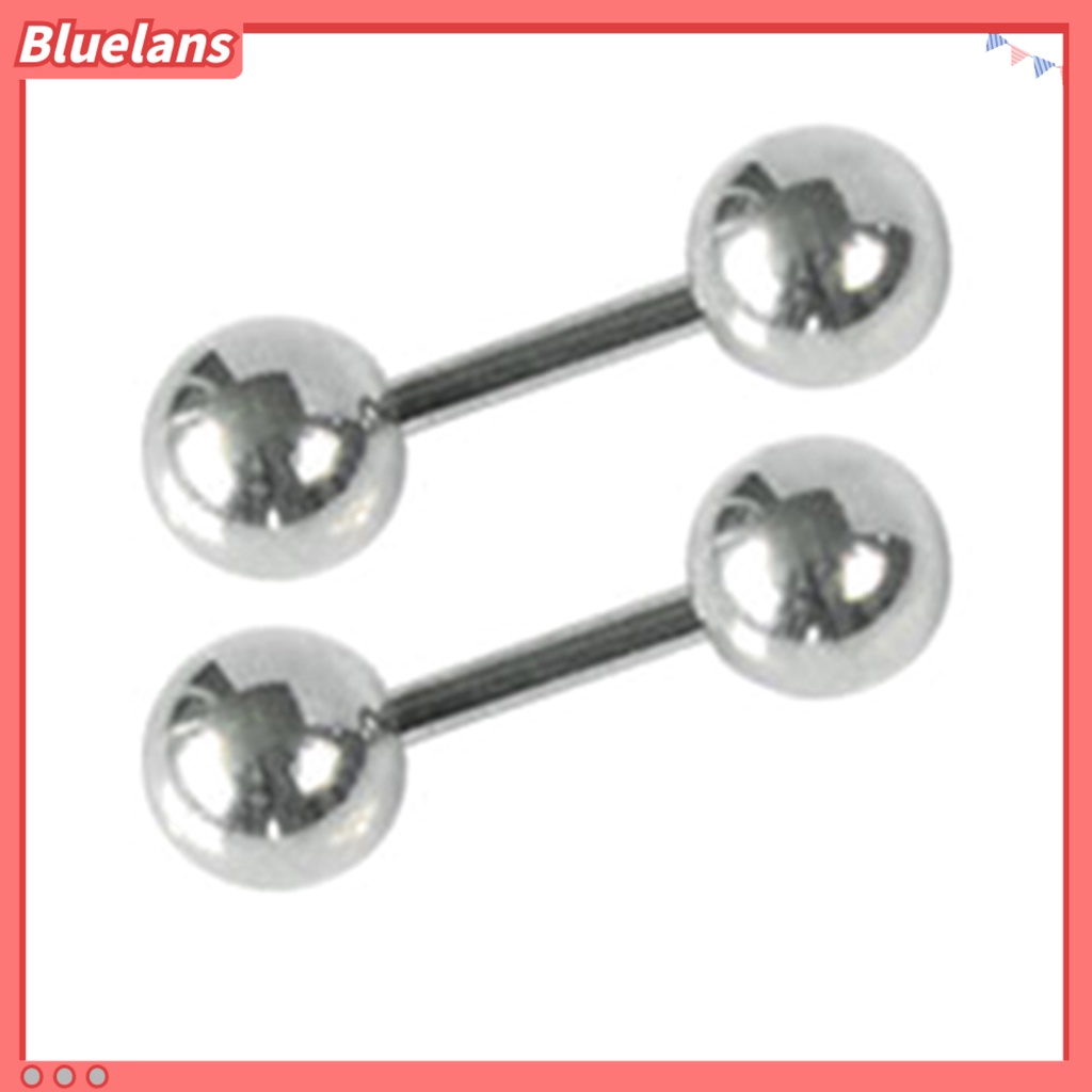 Bluelans Ear Studs Simple Wear-resistant Men Punk Ball Barbell Earrings