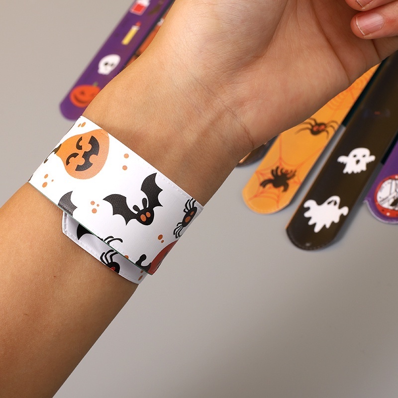 Mainan Gelang Tangan Slap Anak Desain Halloween / Natal