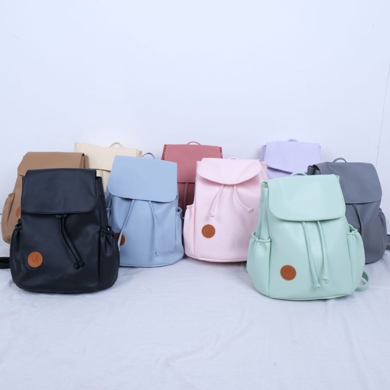 Rhatu.id - HILDA - Tas Ransel Wanita , Cream, Hitam, Ping, Abu