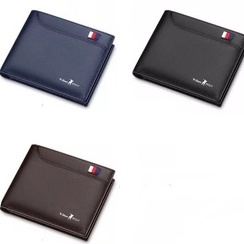 Produk Baru - Dompet Pria Logo Embos WILIAM POLOO Model Lipat 2 Ukuran 5inch Dompet Uang / Koin / Kartu Fashion