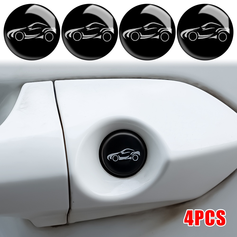 4pcs Stiker Pelindung Lubang Kunci Pintu Mobil Universal Anti Debu