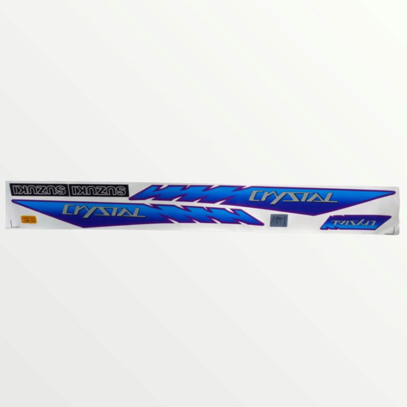 Striping sticker motor suzuki crystal th 92 93 gergaji sticker CRYSTAL tahan pernis print cutting