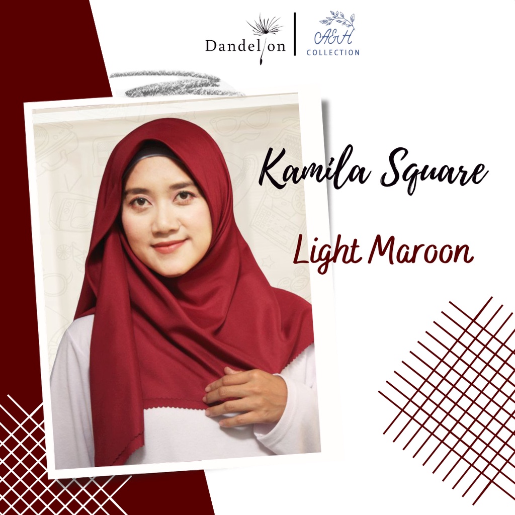Hijab Voal Kamila Square "Light Maroon" - by A&H Collection