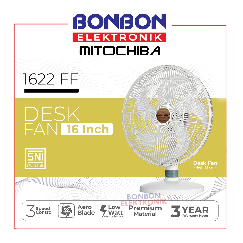 Mitochiba Kipas Angin Meja Aero 16 inch 1622 FF / 1622FF Desk Fan