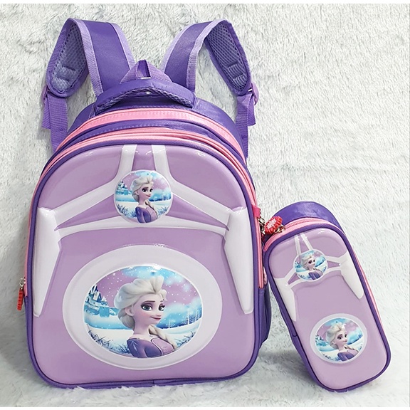 FREE PENSIL CASE - RANSEL 13&quot; TAS ANAK SEKOLAH TK LAKI LAKI / PEREMPUAN GAMBAR KUDA PONY DAN SUPER JAGOAN TIMBUL 3 RESLETING IMPORT + KTK ( KOTAK PENSIL ) VALE 13&quot; TK