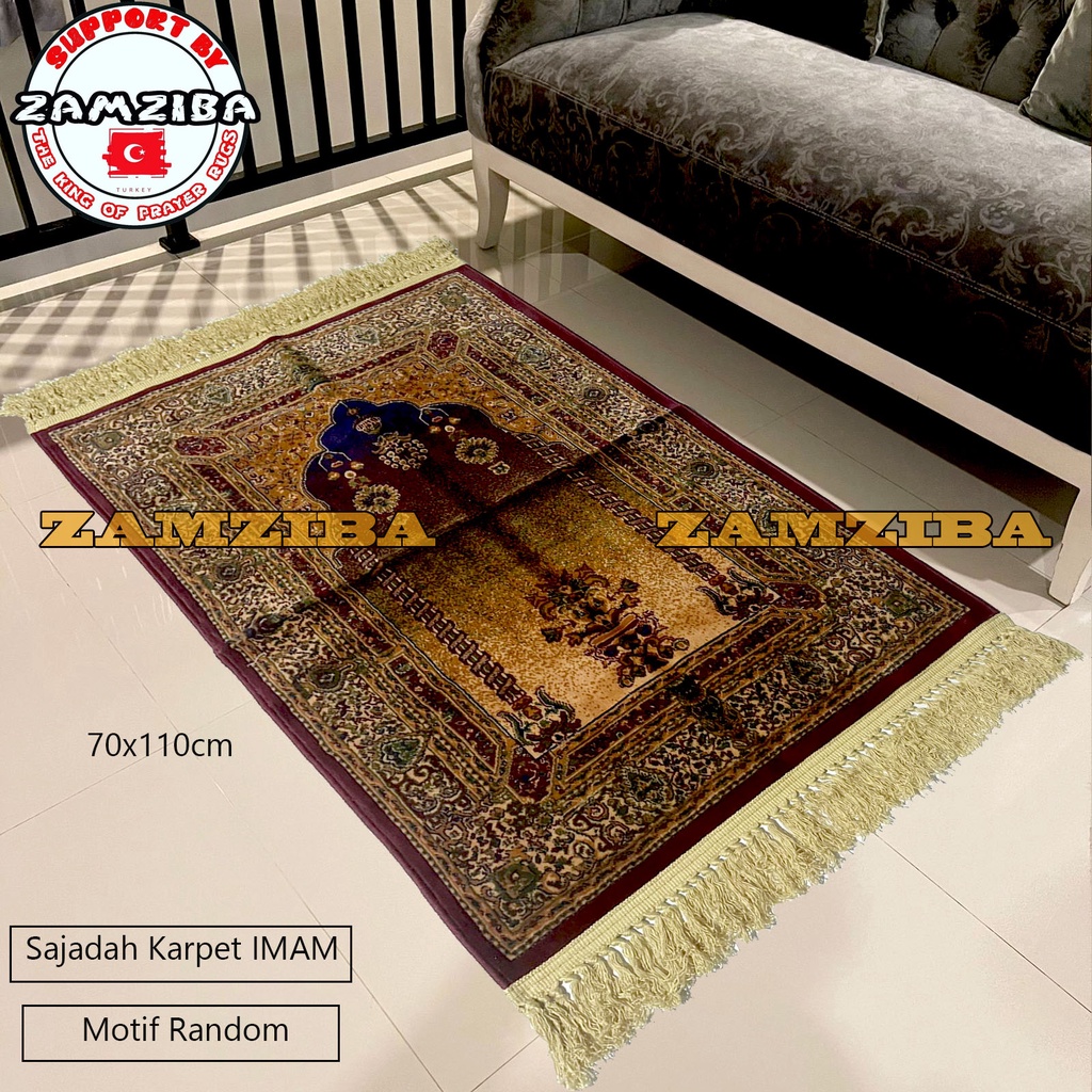 Sajadah Mada Karpet Tebal 3mm Super Premium Ukuran 70x110cm Sejadah Zamziba