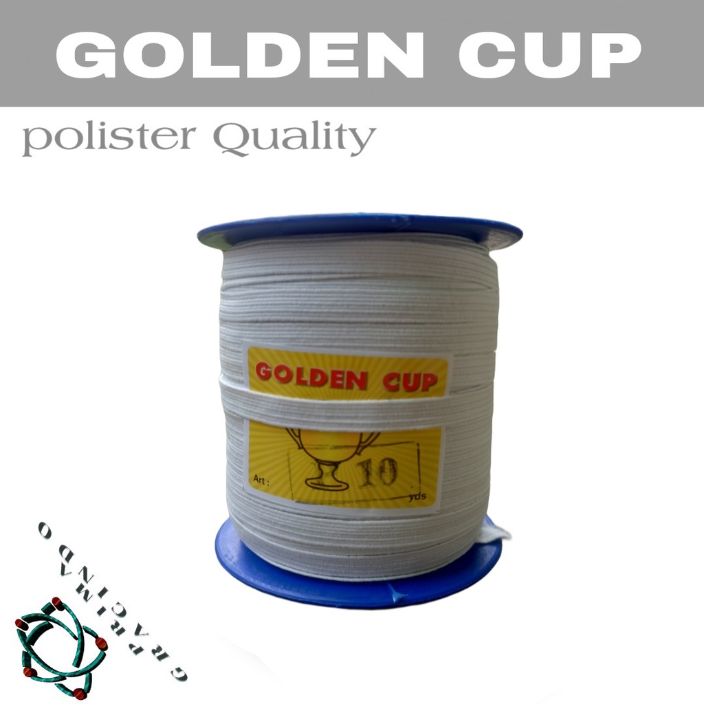 GOLDEN CUP Karet Elastis Ukuran 10mm atau 1cm gread A