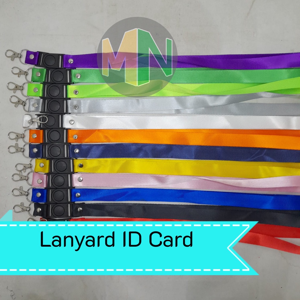 

Tali ID Card Gantungan Lanyard 2cm Polos Warna Nylon + Stopper