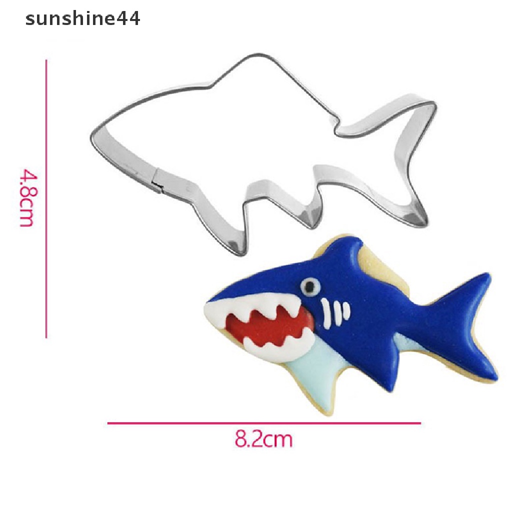Sunshine Cetakan Kue / Biskuit Bentuk Hiu Untuk Dekorasi