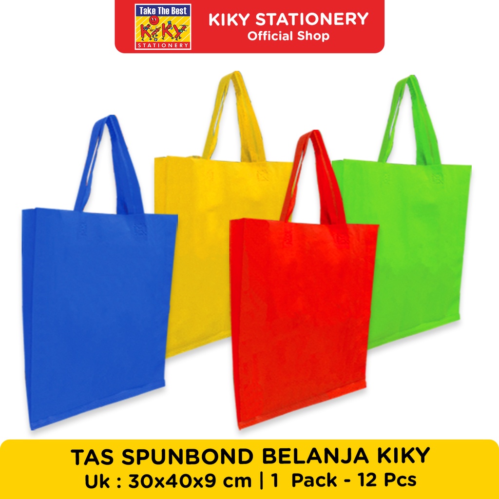 

KIKY Tas Spunbond Belanja (Uk. 30 x 40 x 9,5 cm) - 1 Pcs