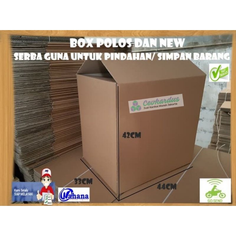 

kardus polos ukuran 44x33x42