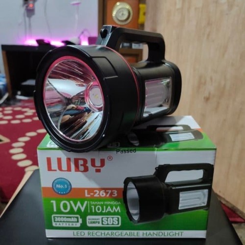 Senter LUBY L-2673 10 watt &amp; Emergency BERGARANSI RESMI