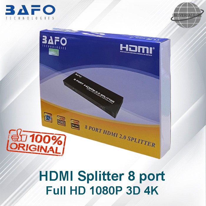 Bafo Splitter HDMI / Hdmi Splitter 8 port Bafo Original Full HD 1080P 3D 4K