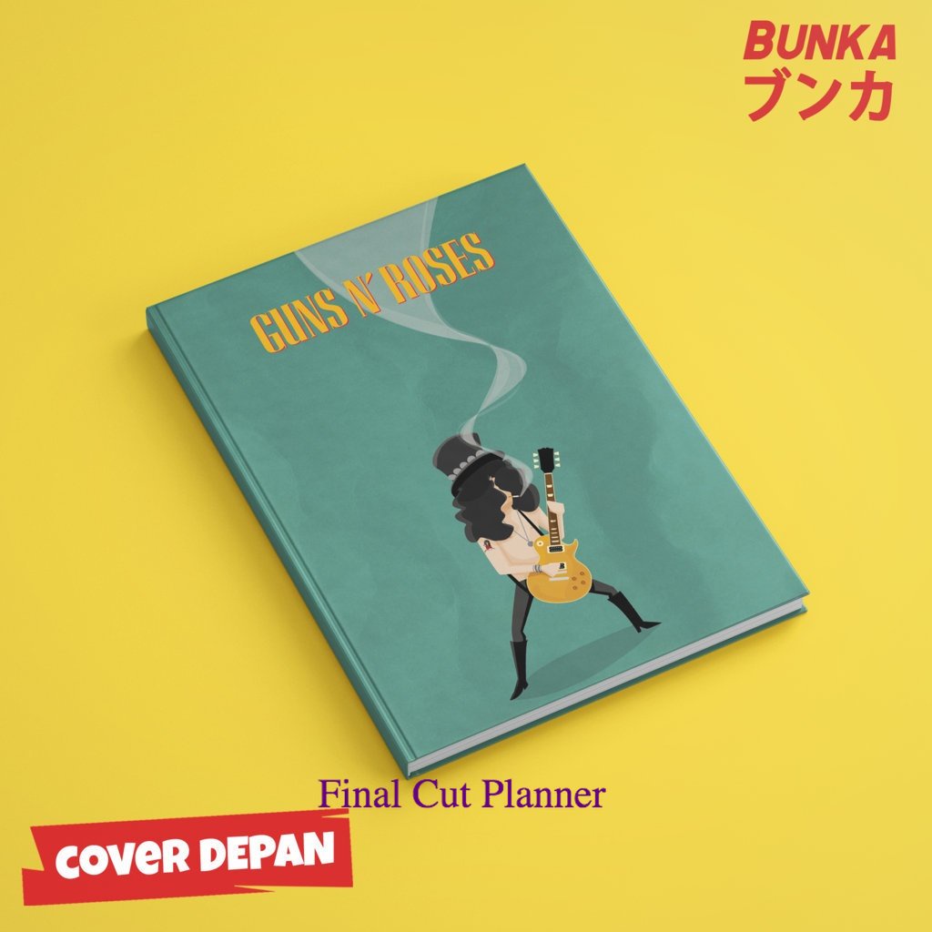 

Notebook 80's Band Gun N Roses Slash Hardcover A5 Buku Tulis Catatan Notes Agenda Planner Jurnal .