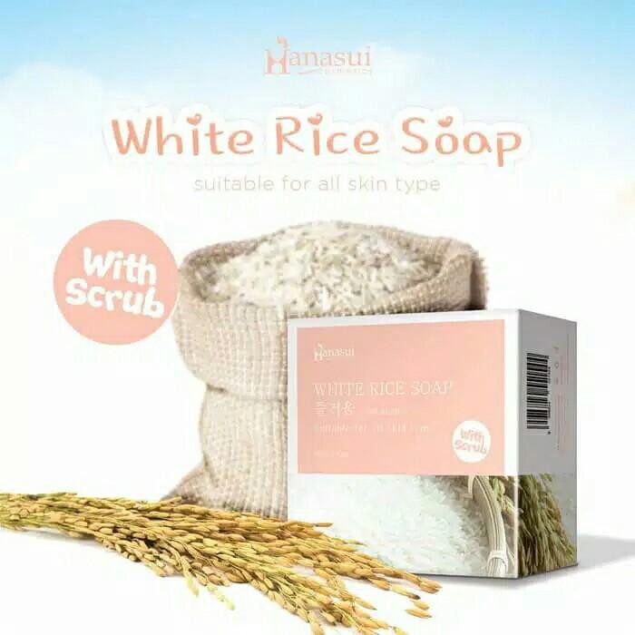 [ISI 12PCS] [BPOM] COD HANASUI Bar Soap Sabun Batang White Rice Aloe Vera Coffee Bamboo Charcoal