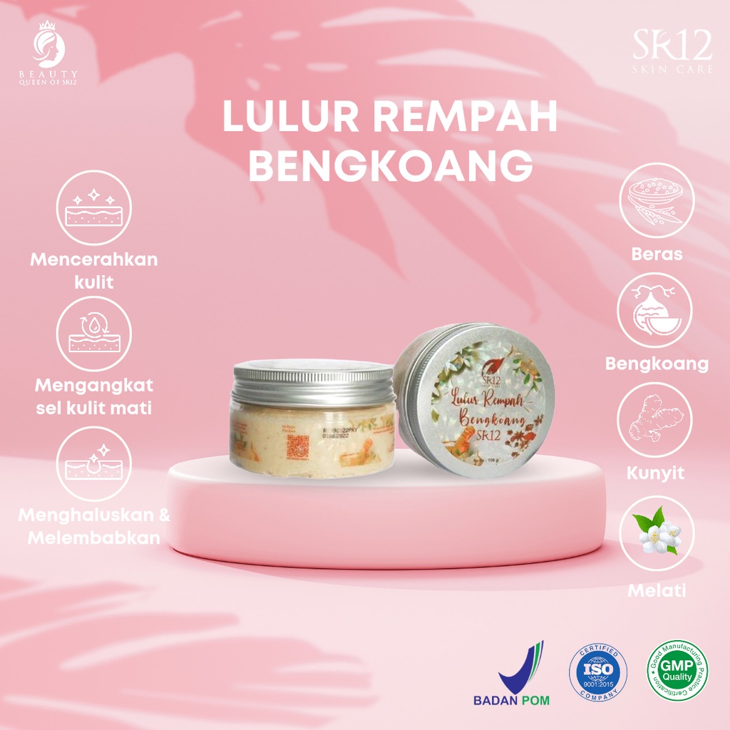 Lulur Rempah Bengkoang SR12 Lulur Perontok Daki Body Scrub Whitening Lulur Rempah Alami Pemutih Badan Permanen