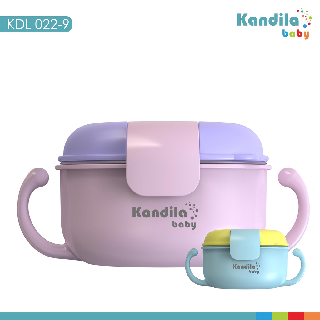 Kandila Baby KDL022-9 Double Handle Stainless Bowl 300ml - Mangkok Stainless bayi - tempat makan bayi