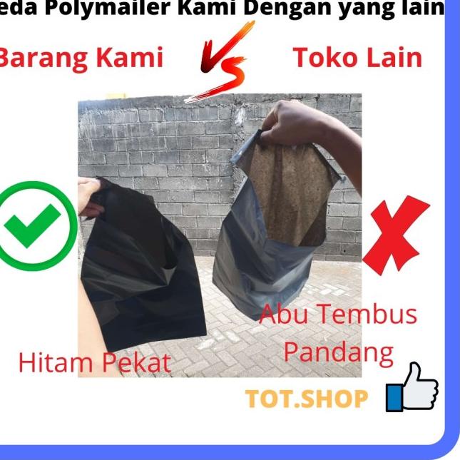

ISI 100 lembar PLASTIK ONLINE SHOP + LEM / POLYMAILER TEBAL 20X35 - HitamTps