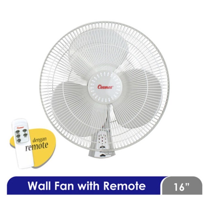 COSMOS 16WFCR Kipas Angin Dinding Wall Fan 16 inch Remote