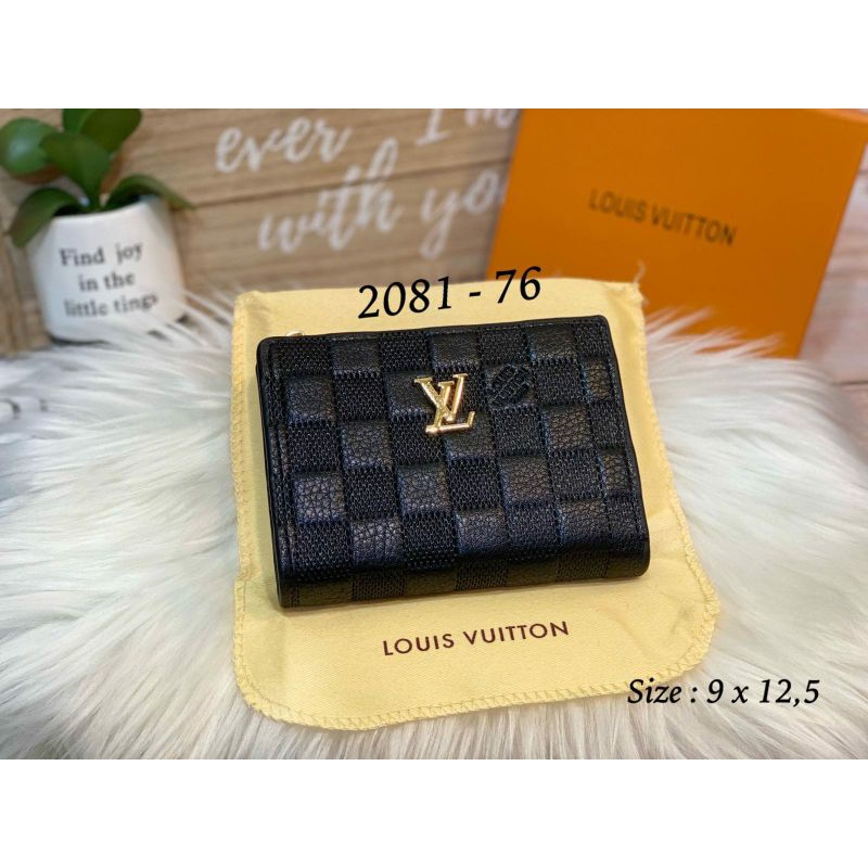 Dompet Lipat LV 2081 Mini Kombi Zipper New Motif Winter Free Box Importt Semprem