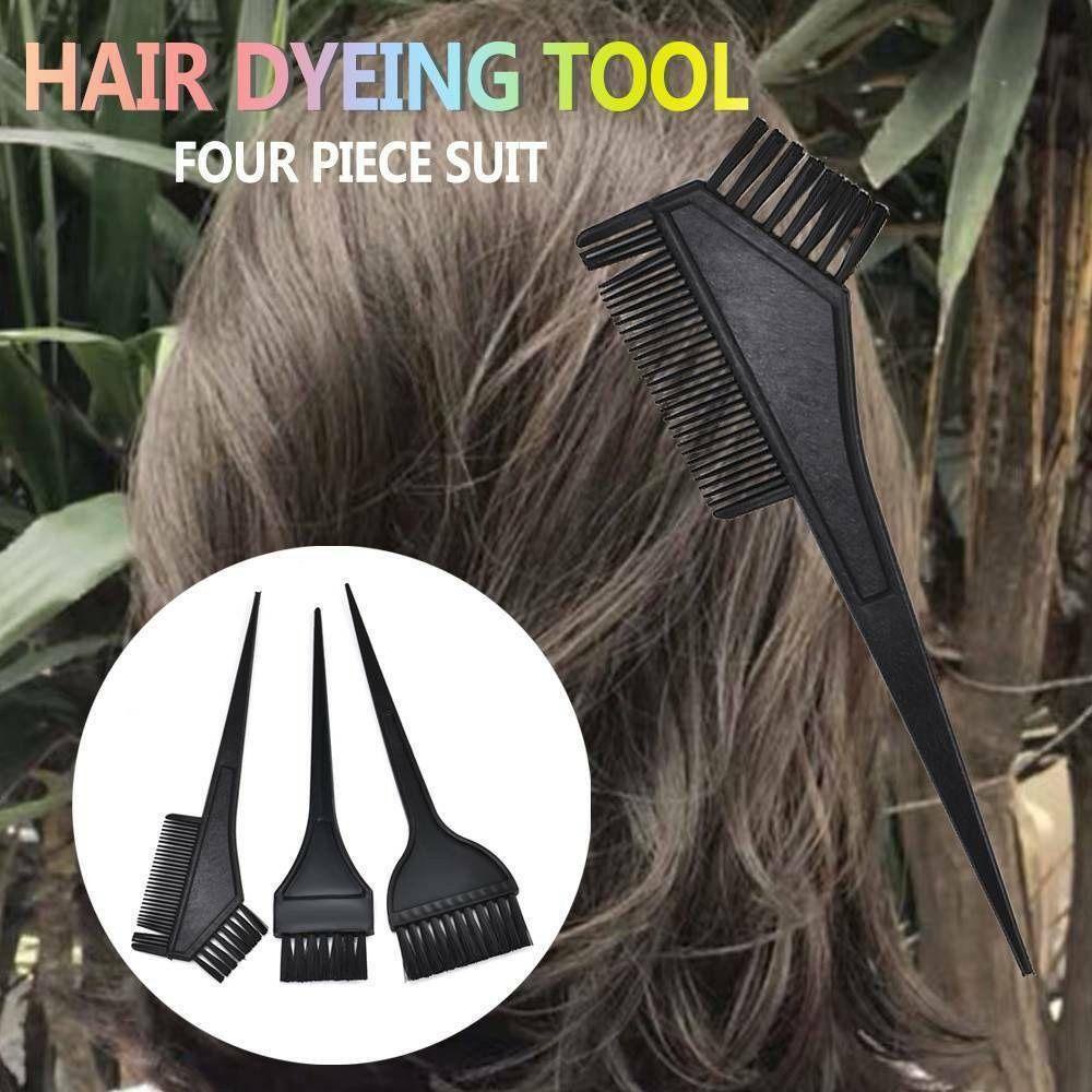 Preva 4Pcs/Set Sikat Pewarna Rambut Sisir Pewarna Rambut Profesional Barber Hairdressing Tint