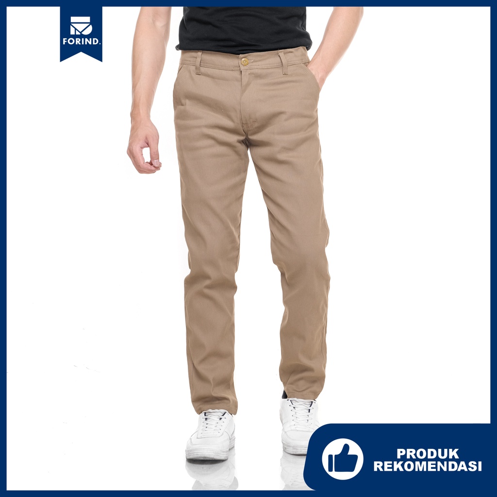 Dottore Mocca | Celana Panjang Chino Hitam Pria Cowok Basic Chino Pants | FORIND x Giant Flames