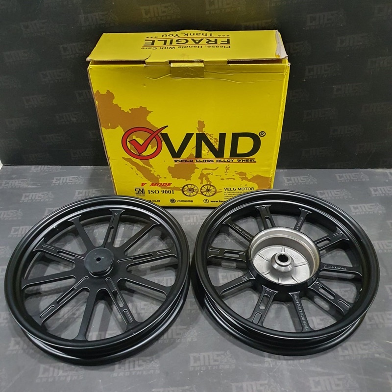 Velg Velek Racing VND V Mode Ring 14 Honda Vario 125 Vario 150 Hitam