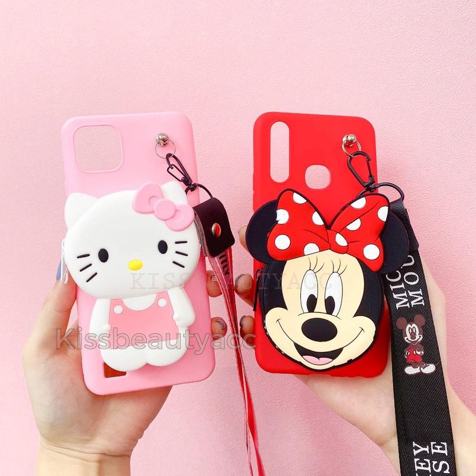 REALME C1/ C2/ C21/ C25/ C25S/ C12/ C15/ C11 2021/ SOFT CASE KARAKTER/ BONEKA DISNEY DOMPET KOIN + G