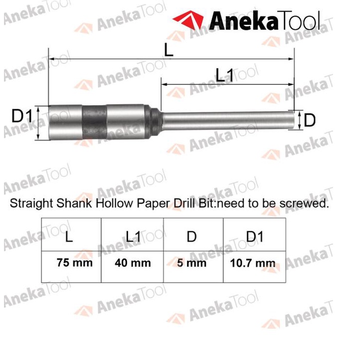 

Mata Bor Kertas Uchida Uk. 5.0 / 5.5 / 6.0 MM