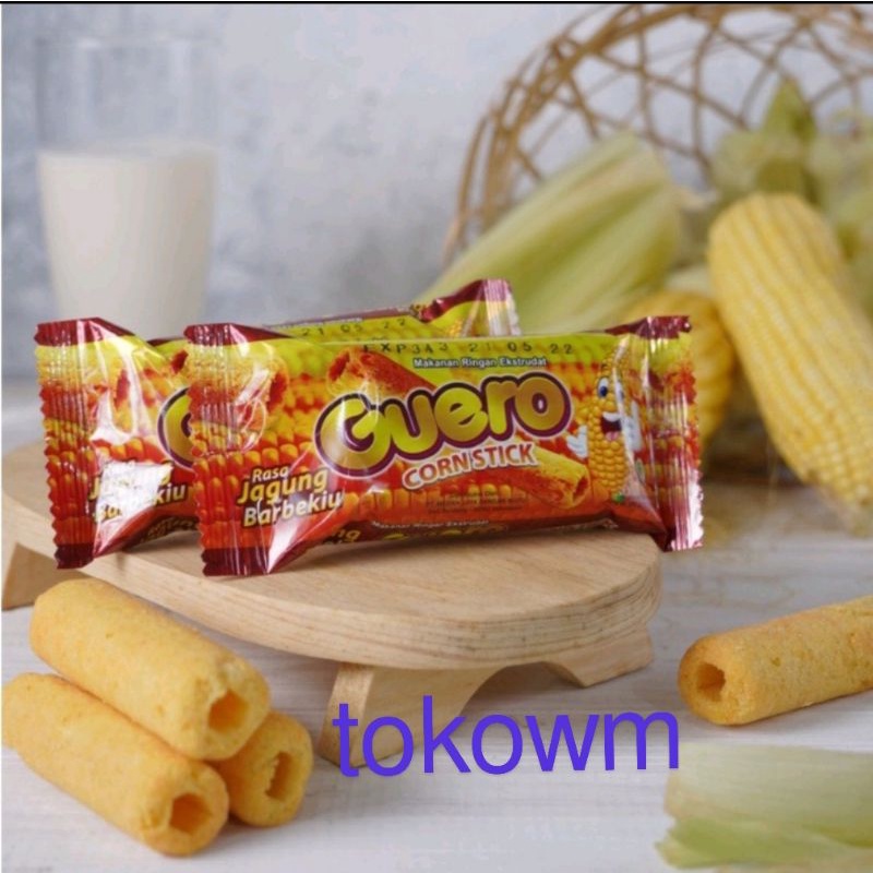 

Guero stick rasa jagung BBQ 1 rentang isi 10 pcs