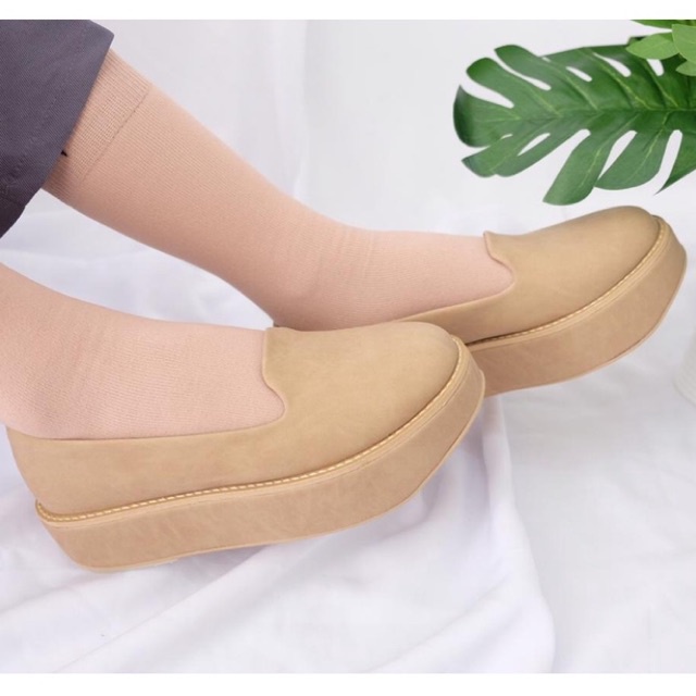 [SIAP KIRIM] BRShoes69 Mocca Sepatu Wedges Casual Wanita