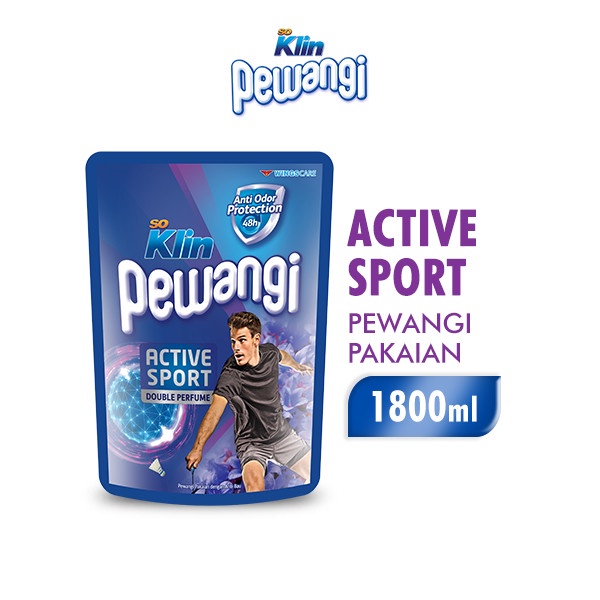 Soklin Pewangi Pakaian Active Sport 1800 Ml